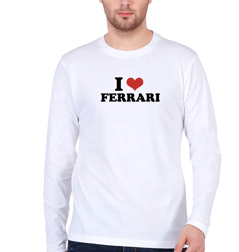 I LOVE FERRARI Full Sleeves T-Shirt for Men