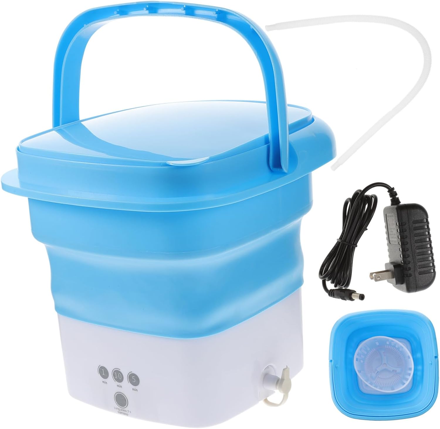 Veemoon Compact Washing Machine for Apartment Portable Mini Washer Timer Touchscreen for Travel Camping