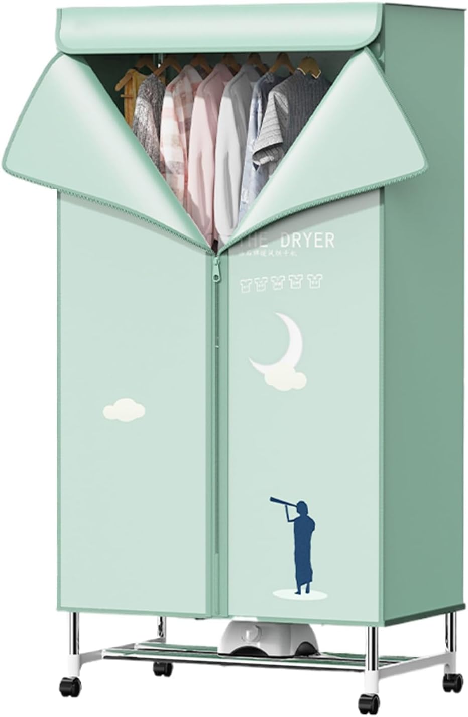 Portable Dryer, Clothes Dryer, 220V 1000 Watt Electric Dryer, Stackable Double Drying Racks for Apartments, RVs, Laundry Rooms(1500W)