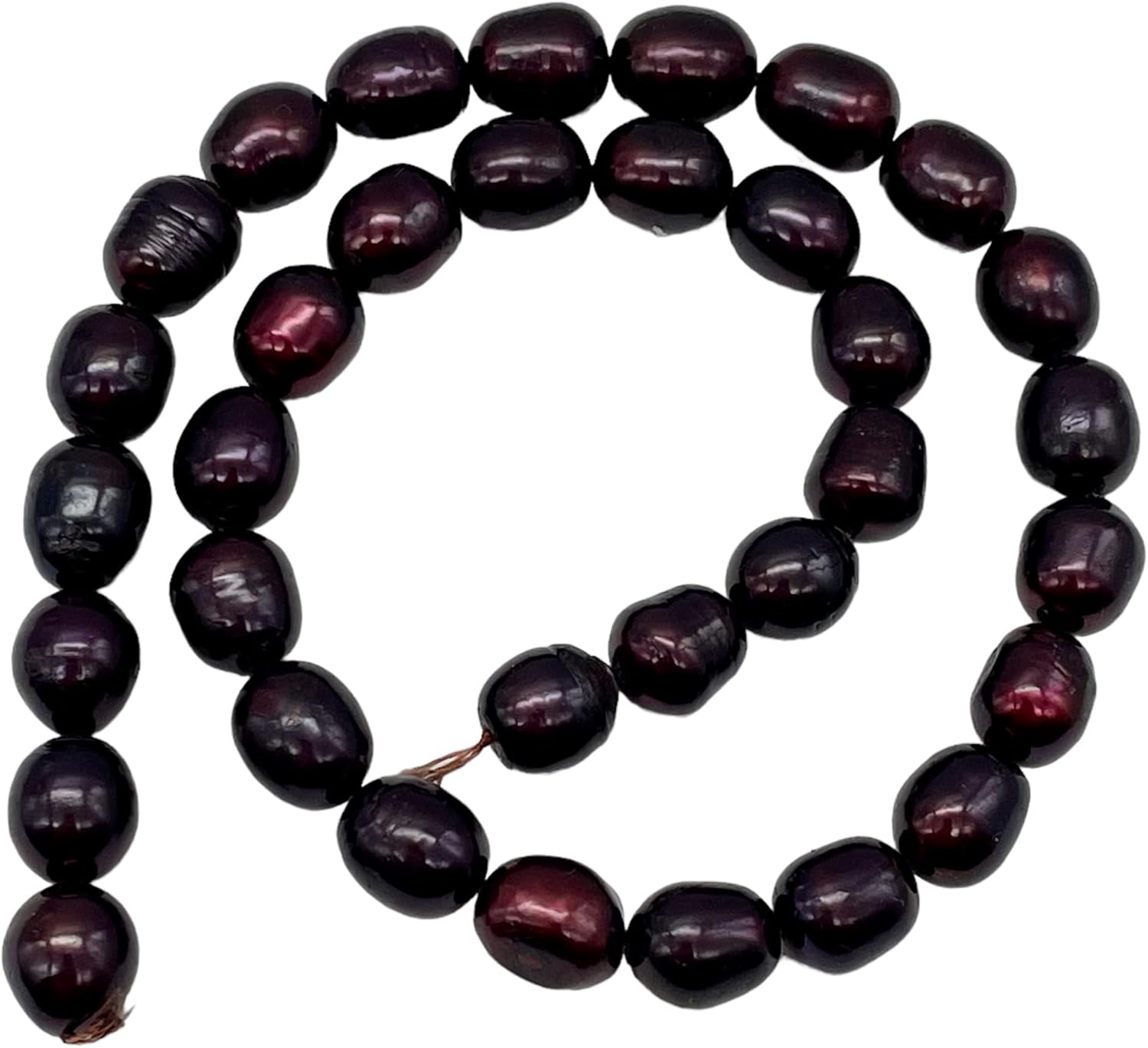 Stunning Black Cherry Freshwater 11x10 to 13x10mm Pearl Strand 109446 for Jewelry Making