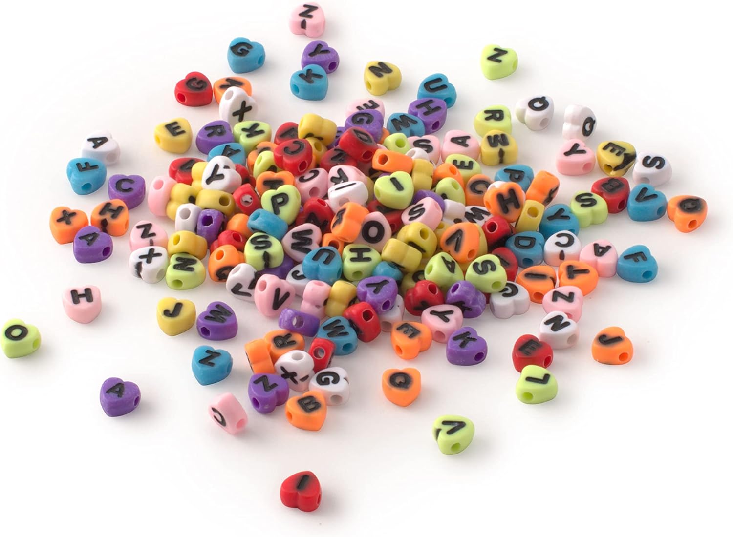 Creatology Bright Heart-Shaped Alphabet Beads, 12 Packs: 340 ct. (4,080 Total), 7mm