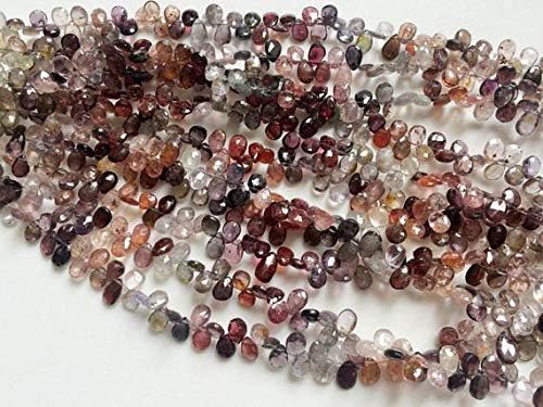 1 Strand Natural Multi Spinel Faceted Pear Beads, Natural Spinel Beads, Multi Spinel Necklace, 5x7mm 4 Inch Code-HIGH-19327