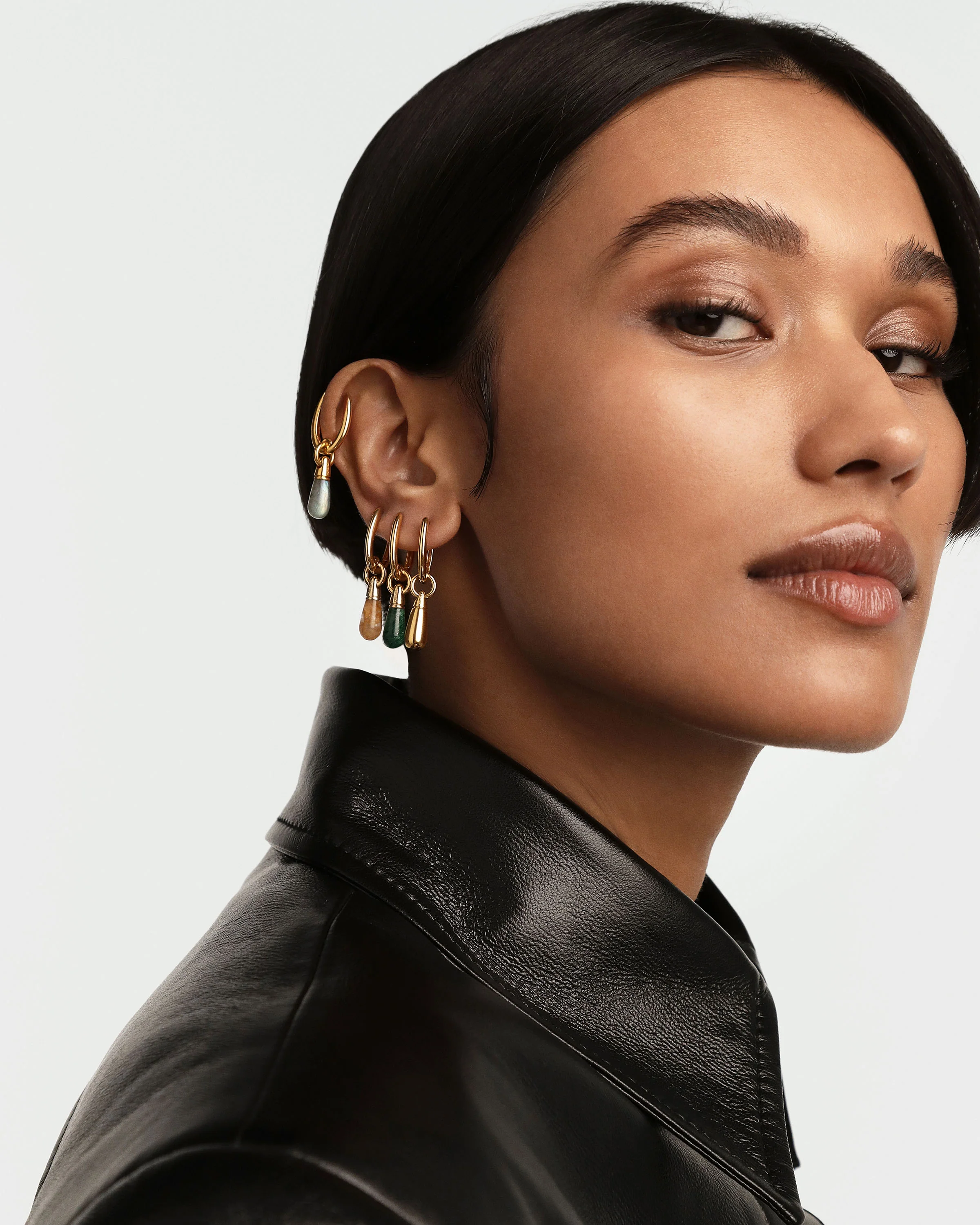 Yellow Aventurine Jupiter Single Hoop