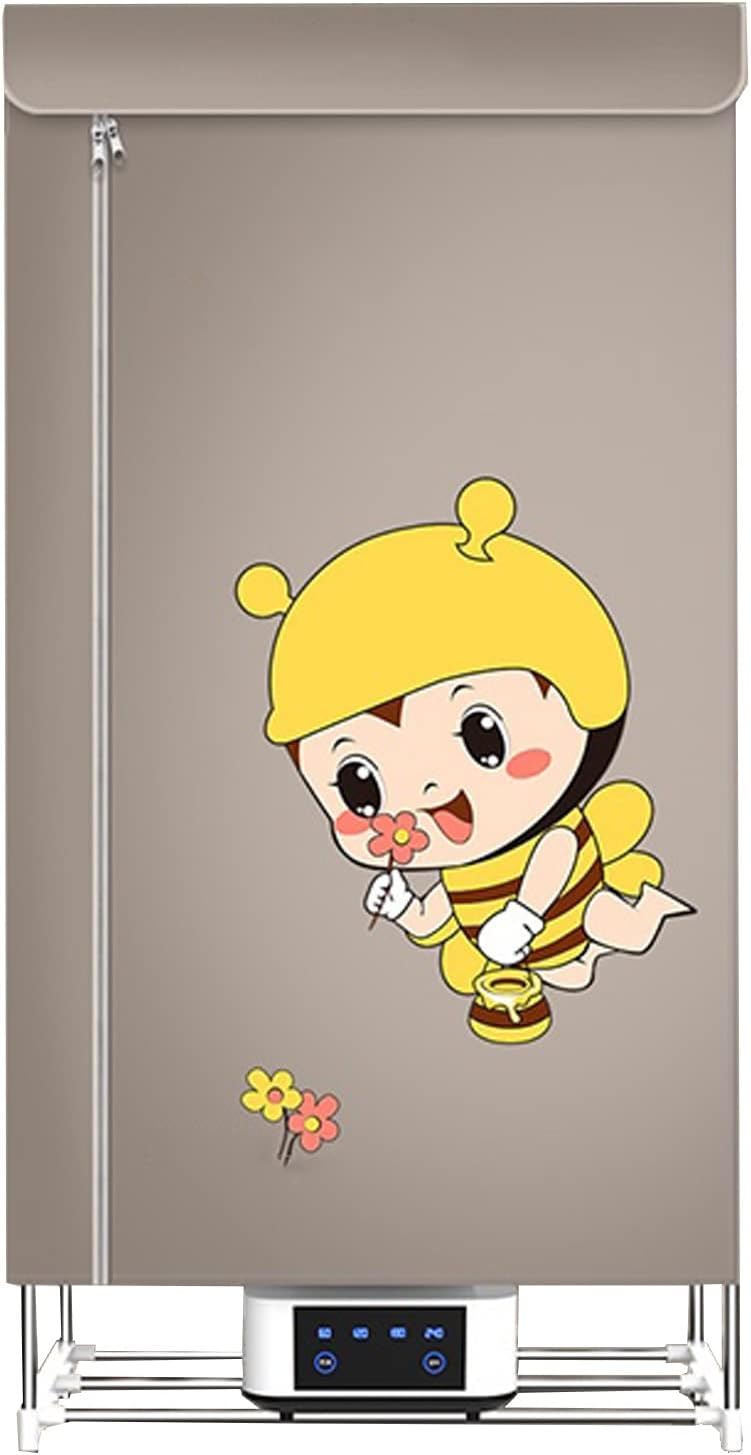 Electric Clothes Dryer,Portable Clothes Drying Rack,Energy Saving for Household,Home,Laundry,Apartment (Color : Brown)