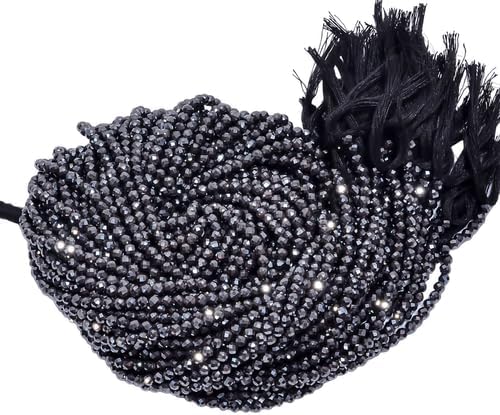 Natural Hematite Gemstone Rondelle Shape Faceted Beads 3X3 mm 5 Strand 13