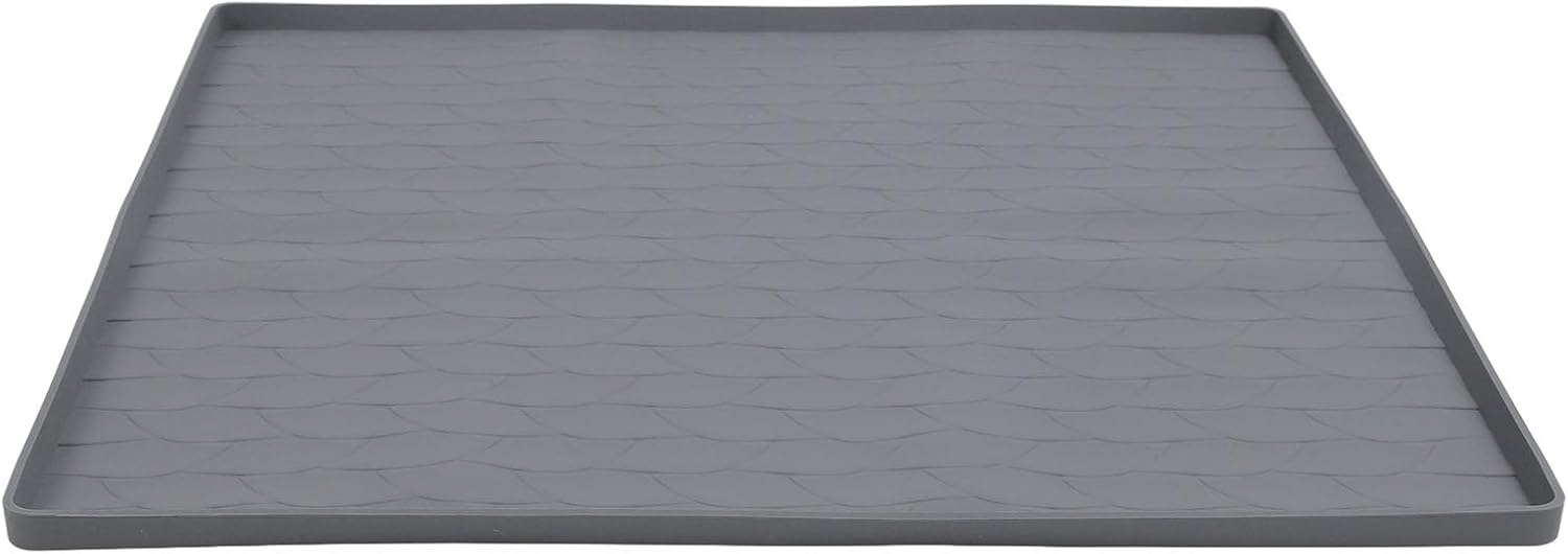 Haofy Washer or Dryer Top Protector Mat, Silicone Washer Dryer Top Cover Fits Most Appliances, Includes Washer and Dryer Dust Pad for Laundry or Kitchen Use (Grey)
