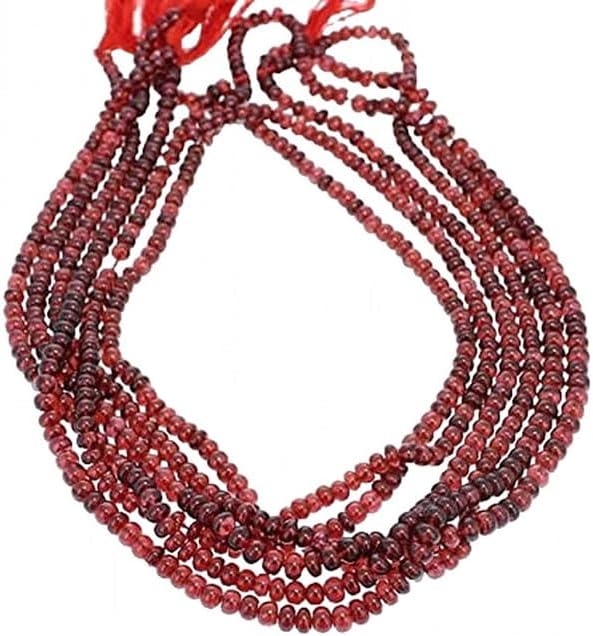 Garnet Beads Rondelles 4mm 14