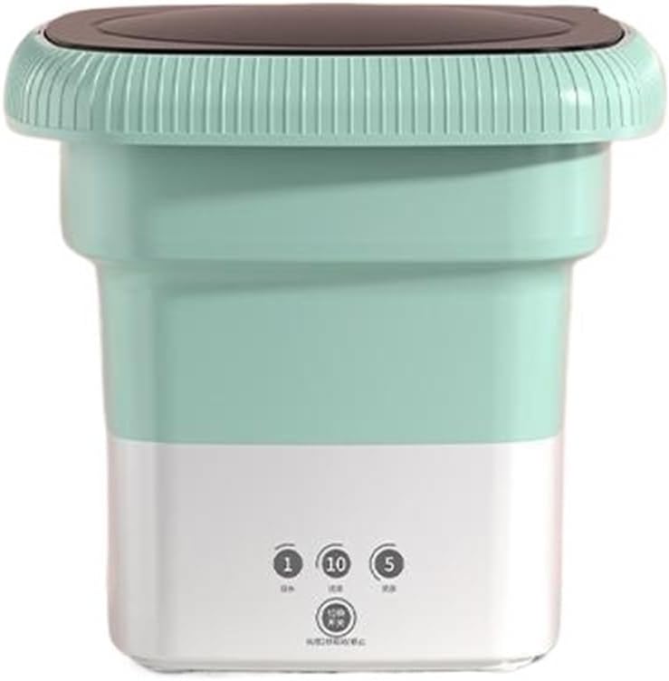 Compact Laundry. Mini Washing Machine Folding Small Household Portable Dormitory Underwear And Socks Removing All-in-one .Portable(Green)