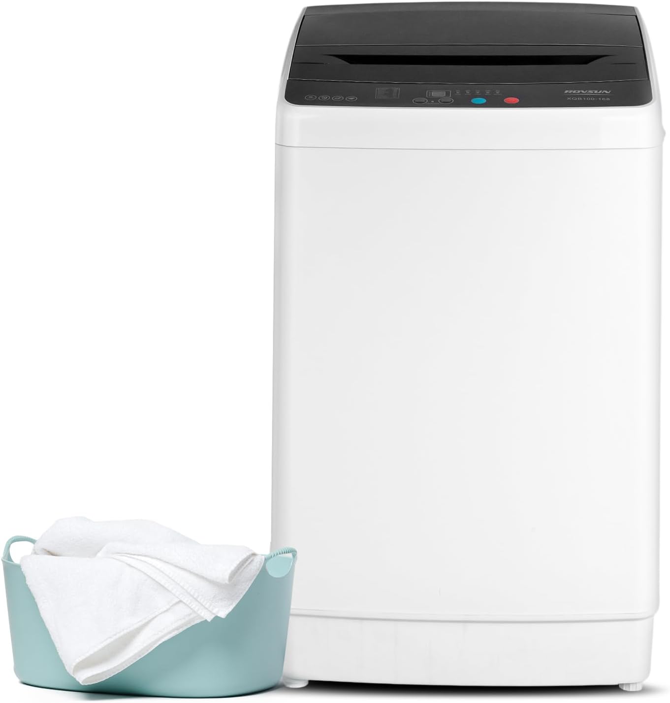 Bonnlo 30LBS Fully Automatic Washer, 2 in 1 Portable Washing Machine, Top Load Washer and Spin Dryer Combo with Drain Pump, 8 Washing Programs & 8 Water Level for Home, Apartment