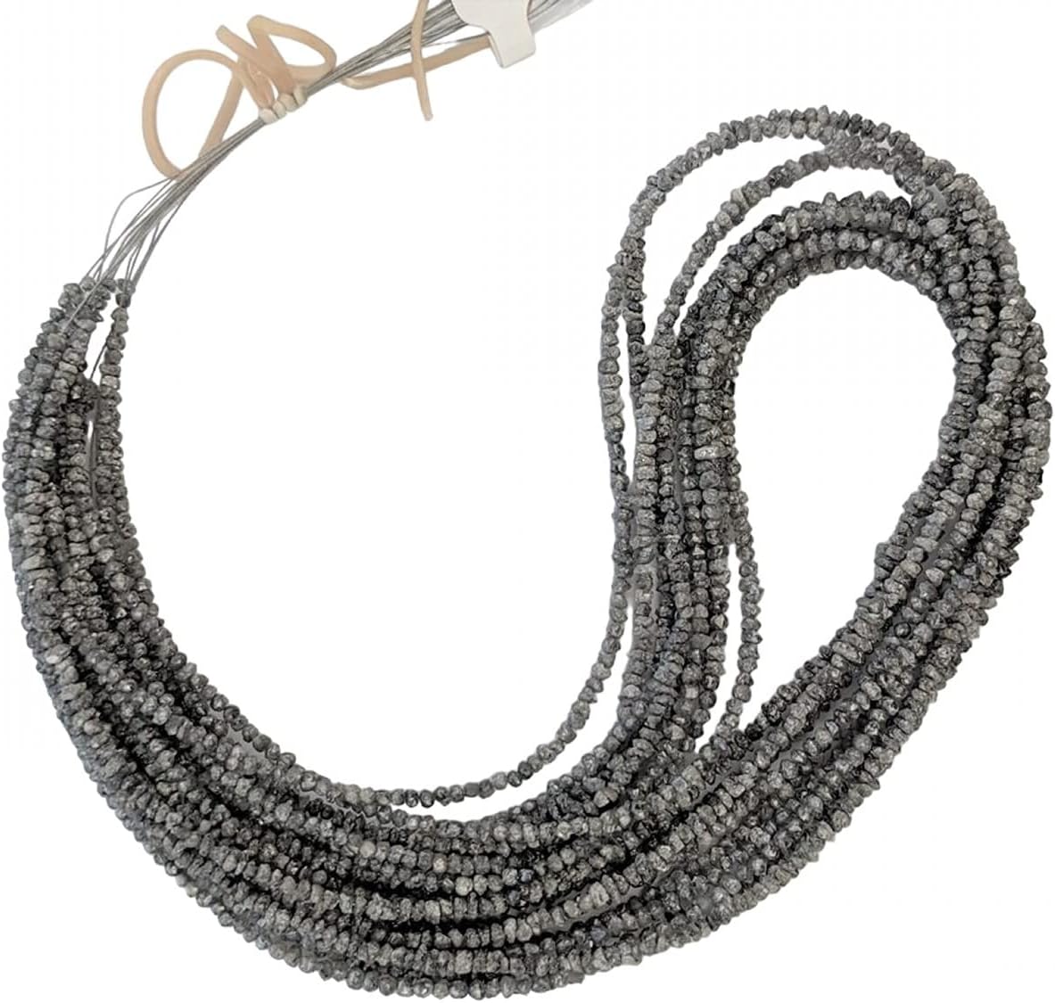1 Strand Gray Diamond 2.5mm Faceted Chips Beads Natural Precious Diamond Beads 13