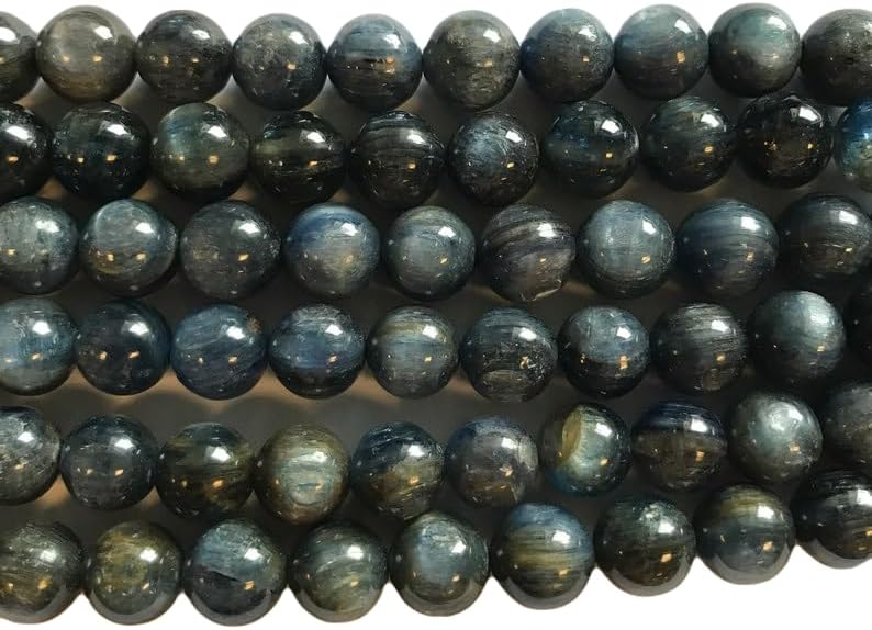 13 inch Strand of Natural gem Kyanite, 13mm Round Smooth Beads for DIY Jewelry Making. | Beads_05047