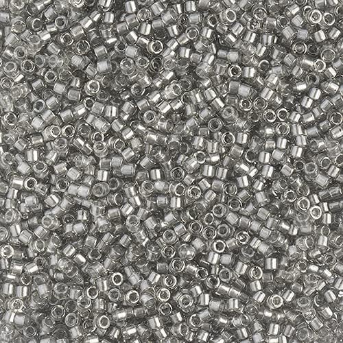Miyuki Delica 11/0 - Fancy Lined Grey DB2393-250gms Bag of Japanese Glass Beads Bulk Bag of Japanese Glass Beads