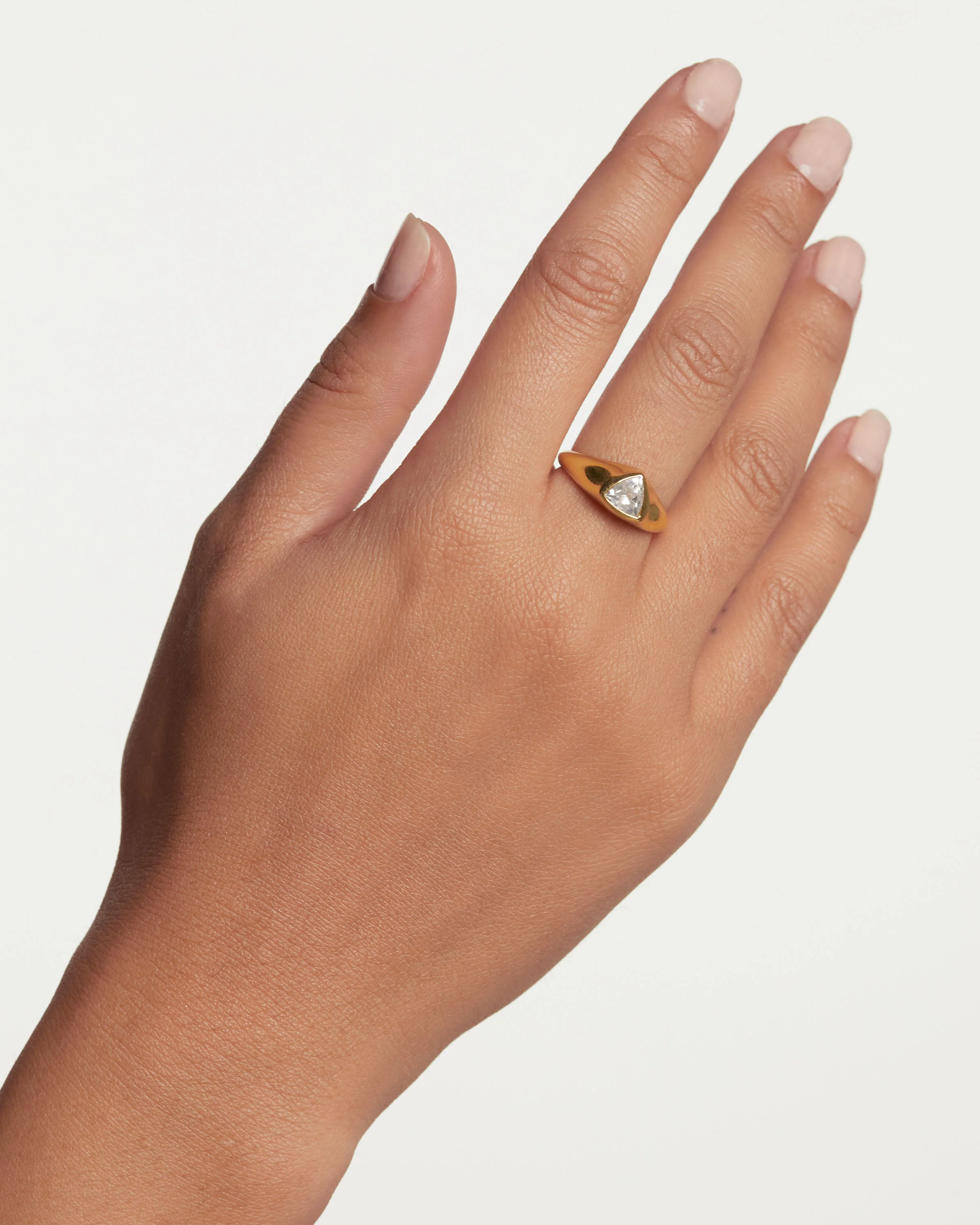 Triangle Shimmer Stamp Ring