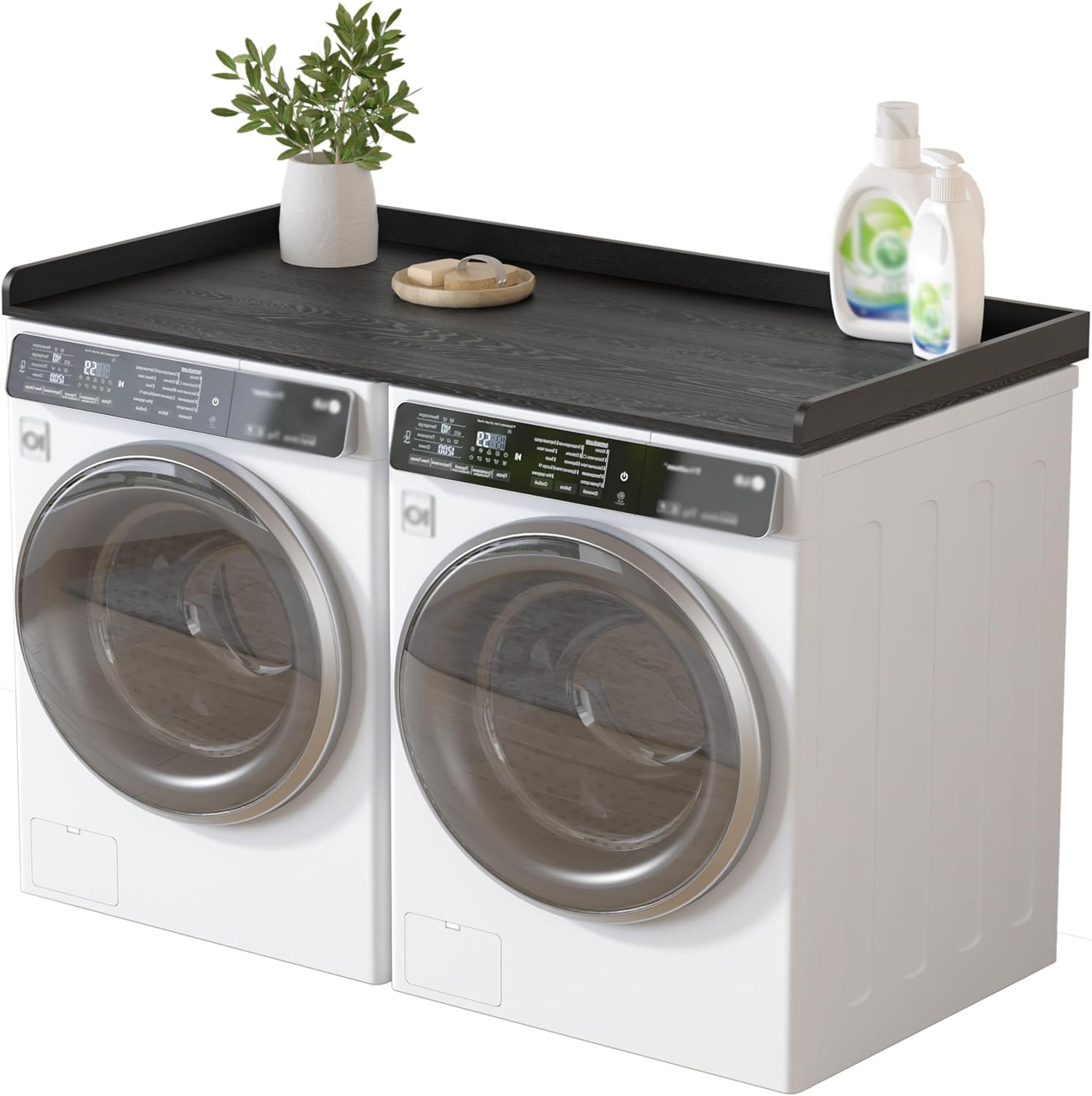 Piskyet Washer Dryer Countertop,Laundry Countertop with Edge Rails,27.5