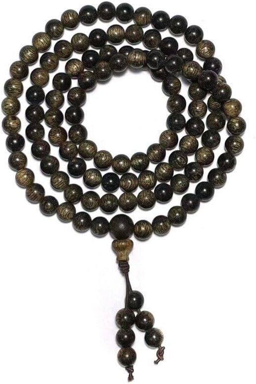 Agarwood Natural Brunei Old Material Agarwood 6mm*108pcs Strings Buddha Beads Rosary Bead