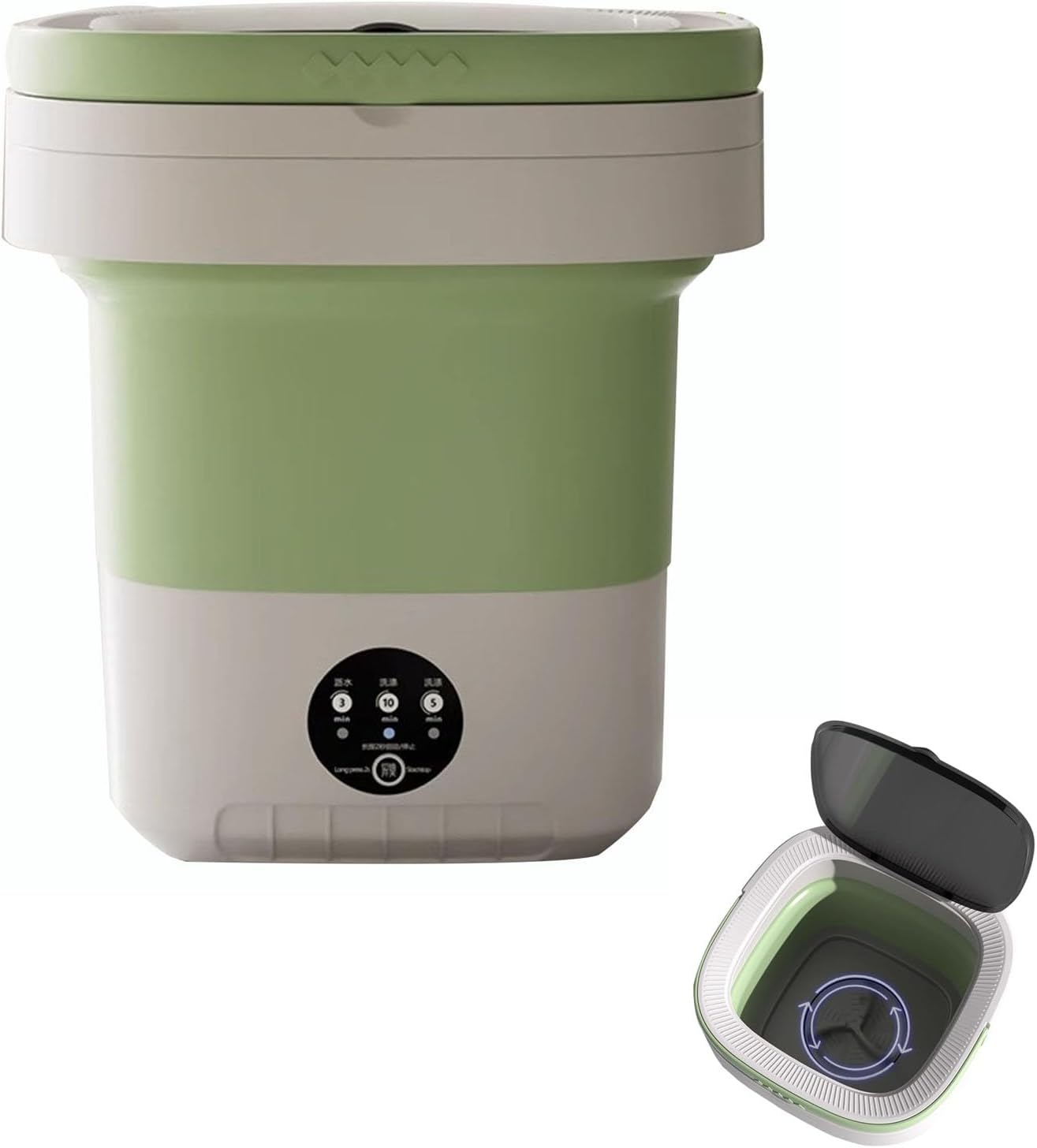 Portable Washing Machine, Foldable Design Washing Machines, 18L Mini Washer for Underwear, Baby Clothes, Powerful Washer for Single Individuals or Small Families