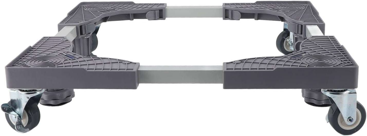 Washing Machine Stand, Adjustable Size Multifunctional Washing Machine Mobile Roller with 4 Wheels Universal Mobile Base Moving Cart for Washer Dryer Refrigerator Appliances