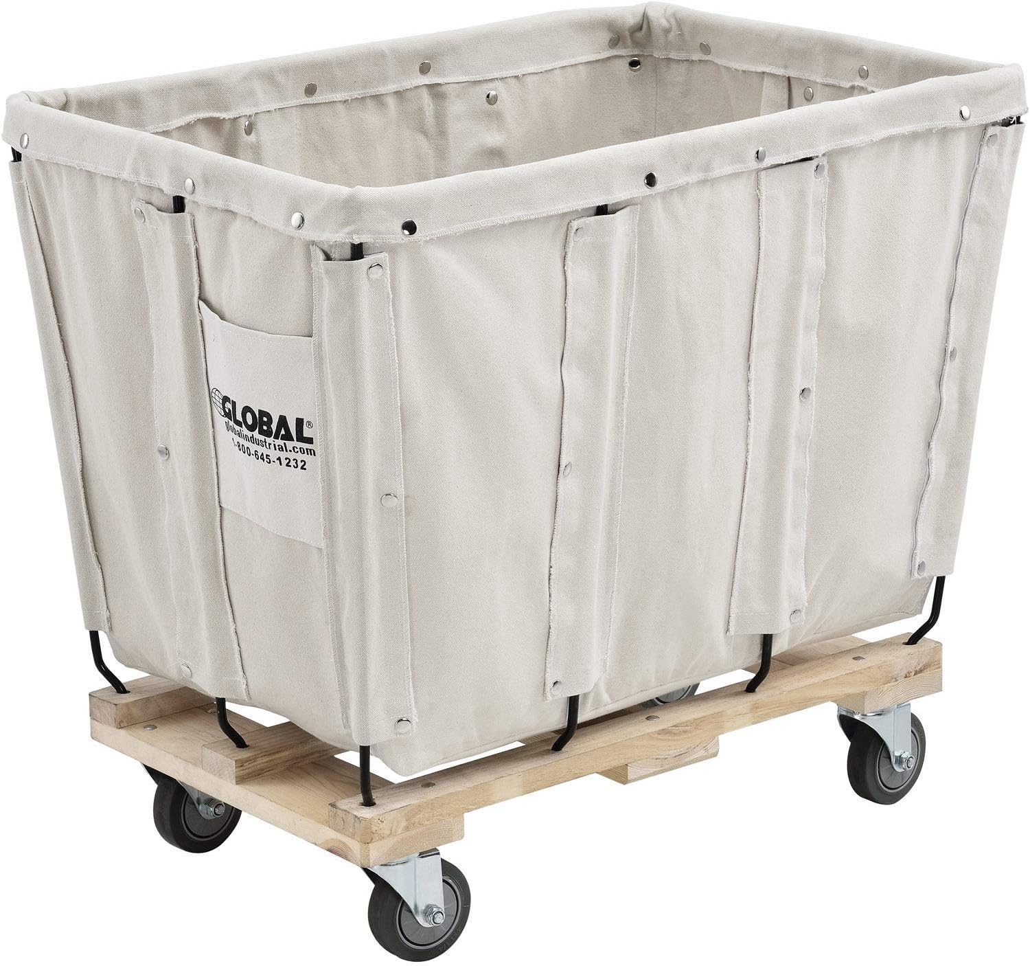 Global Industrial 8 Bushel, Canvas Basket Bulk Truck, 34