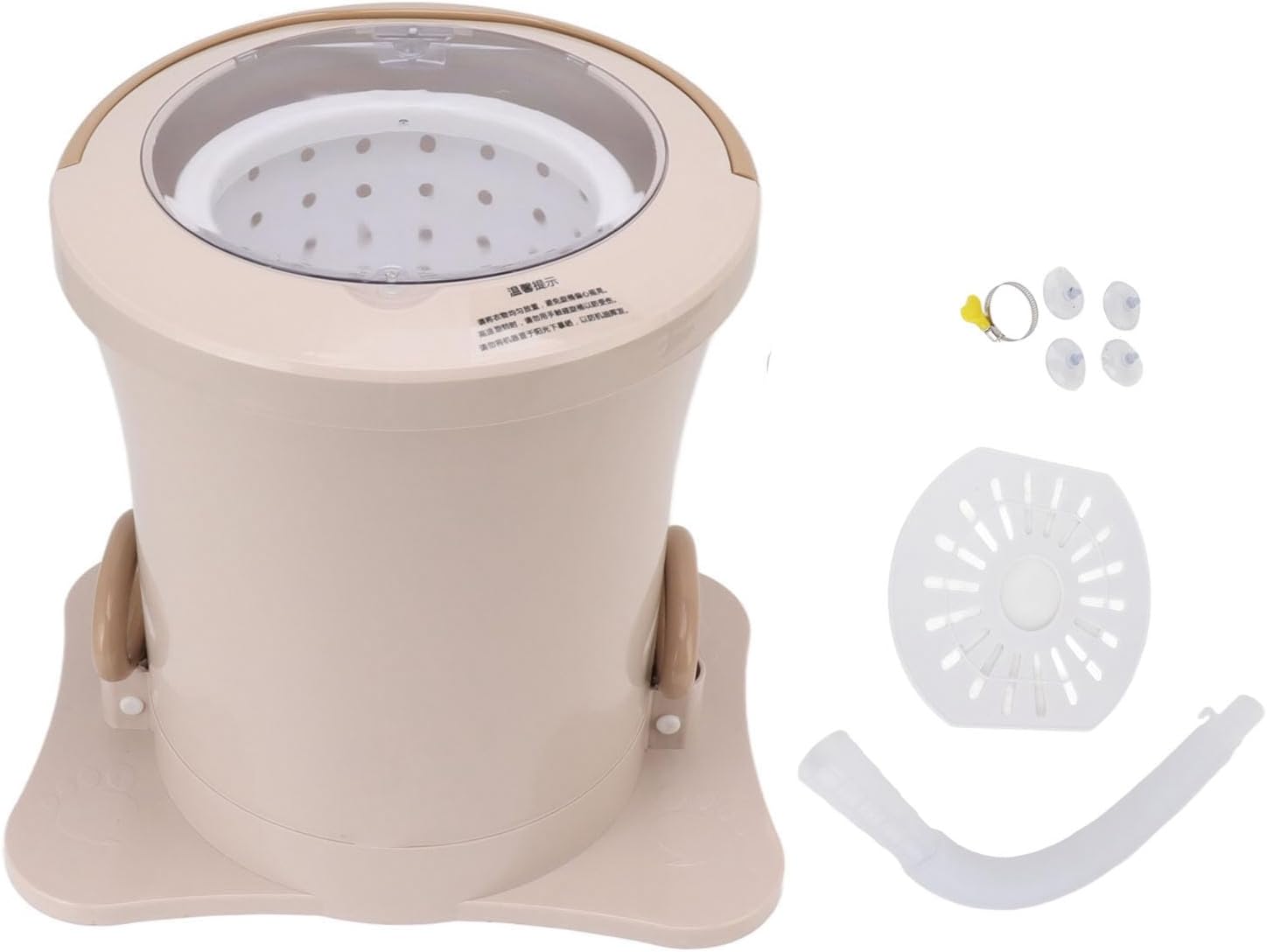 Pilipane Mini Portable Dehydrator High Capacity Electricity Hand Drawstring Clothes Dryer for Dormitory Travel Camping ABS Plastic 4100g (Apricot Color)