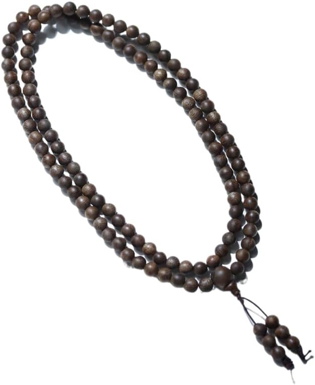 Agarwood 6mm Nha Trang White Chess Agarwood 108 Buddha Beads Rosary Sinking Grade