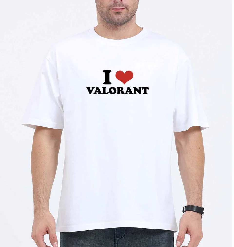 I LOVE VALORANT Oversized T-Shirt for Men