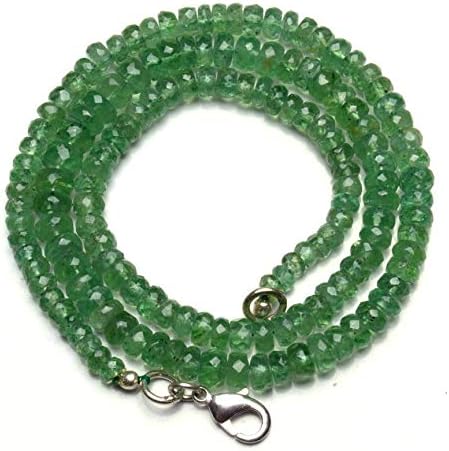 Natural Gemstone Rare Mint Green Color Kyanite 4 to 5.5MM Faceted Rondelle Beads 17 Inch Full Strand Fine Quality Beads Finished Necklace