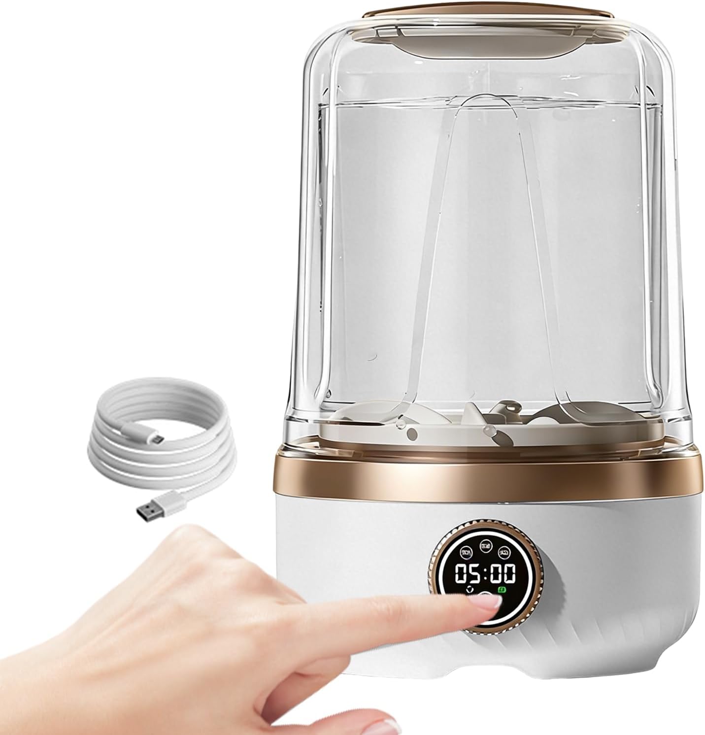 Mini Laundry Machine, 3 Gear USB Clothing Washer, 2L Dorm Panty Washing Machine, Portable Washer with Detachable Tub, Laundry Appliances with Quick Spin, Apartment Camping Travel Home Dormitory