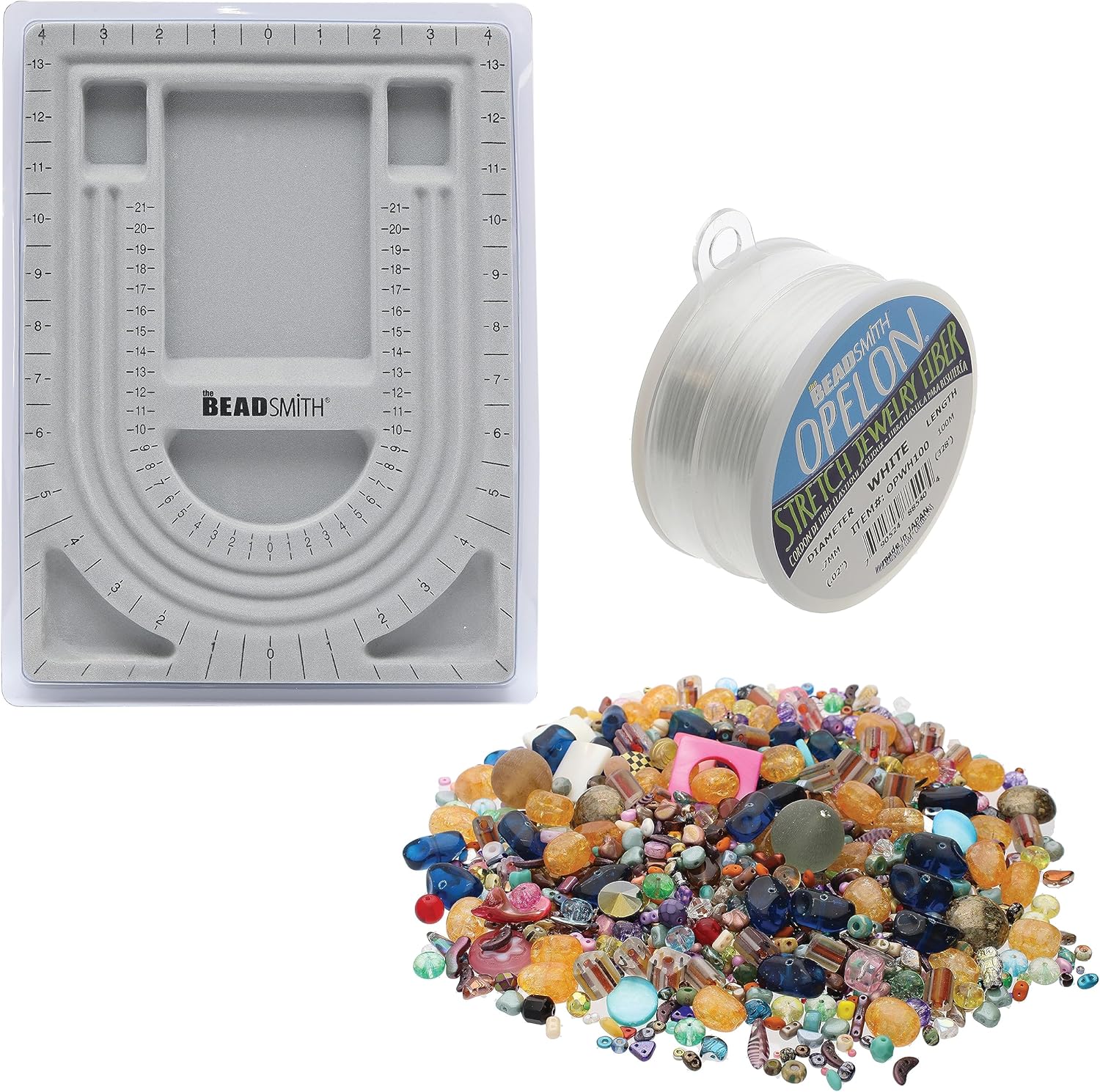 The Beadsmith Jewelry Making Bundle - Includes Large Bead Board with Cover 9.75