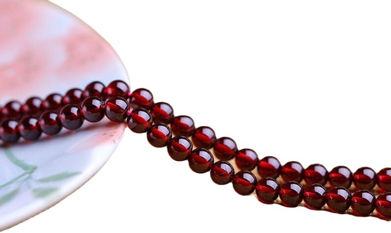 13 inch Strand of Natural gem Garnet, 4 mm Round Smooth Beads for DIY Jewelry Making. | Beads_03625