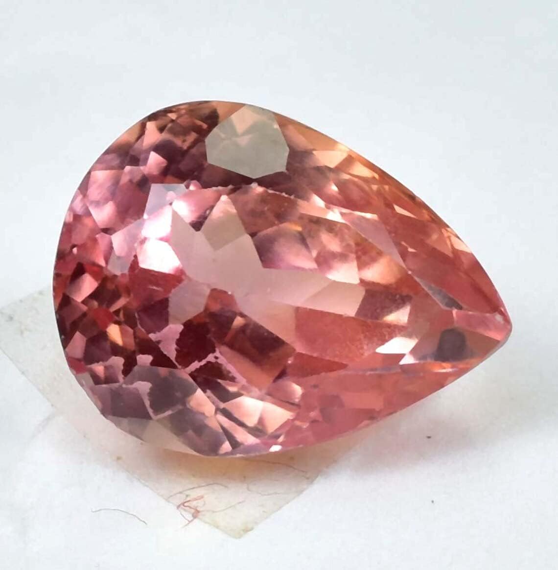 AAA+ Flawless Bi-Colour Ceylon Padparadscha Sapphire (GIT) Certified Loose Pear Cut Gemstone 10.35 Ct