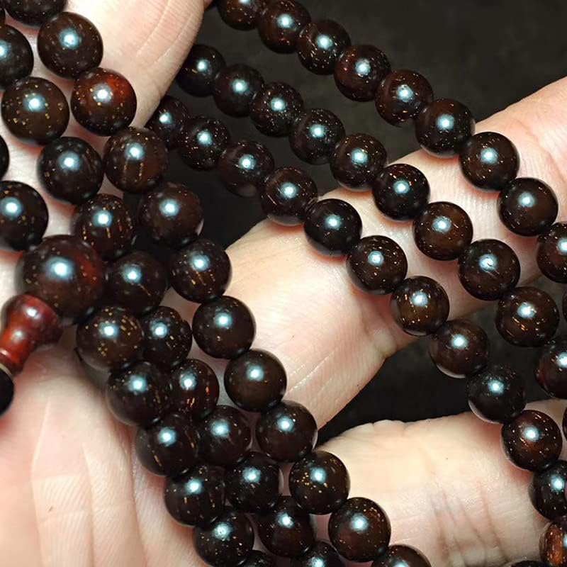 小叶紫檀【多星】0.6 * 108颗 高油密老料多星佛珠手串手链玻璃底(小叶紫檀多星)