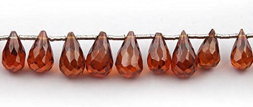 13 inch natural beads strand of 8x5-11x6mm faceted drop mystic brown zircon gemstone briolletes beads for DIY jewelry - necklace, bracelet, earring, ring.