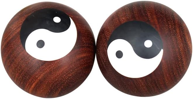 赞比亚血檀 老年人健身手球 木制 红木工艺手把件球(血檀八卦珠健身球)