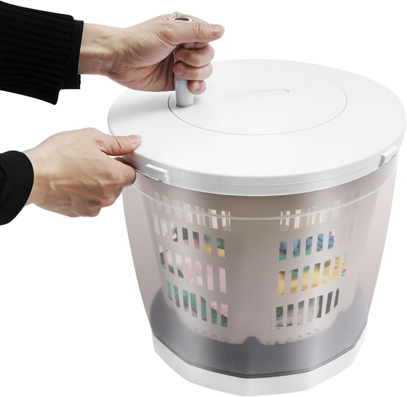 Hand Crank Washing Machine, 2 in 1 Portable Mini Wash Spinner, Manual Traveling Outdoor Washing Machine for RV, Camping, Apartments