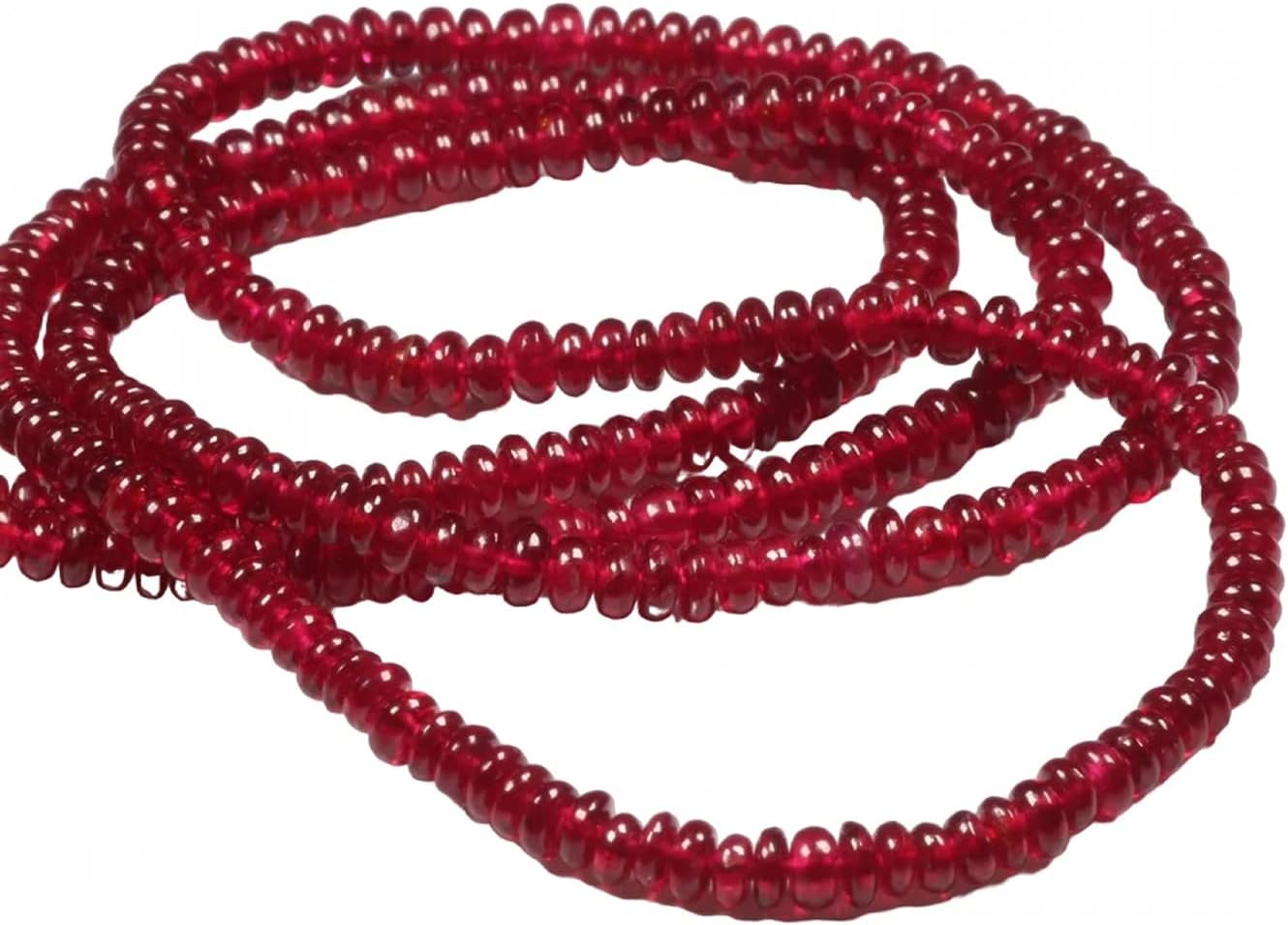 1 Strand AAA Red Ruby 2.5mm Smooth Rondelles 16