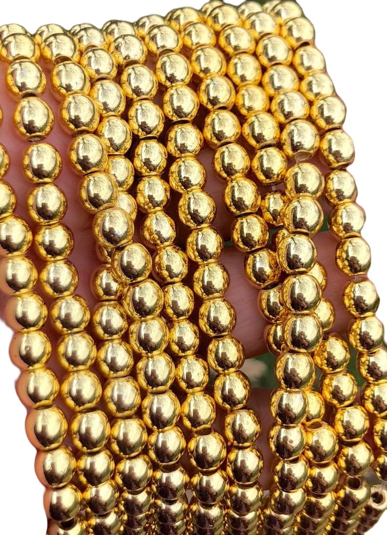 13 inch Strand of Natural gem Hematite, 6mm Round Smooth Beads for DIY Jewelry Making. | Beads_04614