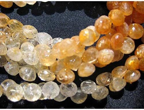 Sunstone Beads, Faceted Beads, Onion Briolettes, Approx 8mm Beads,8 Inch Strand Code-HIGH-48698