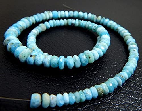 1 Strand Natural Apatite Faceted Tyre Beads Wheel Shape 4X5.5.mm Approx 19 inch