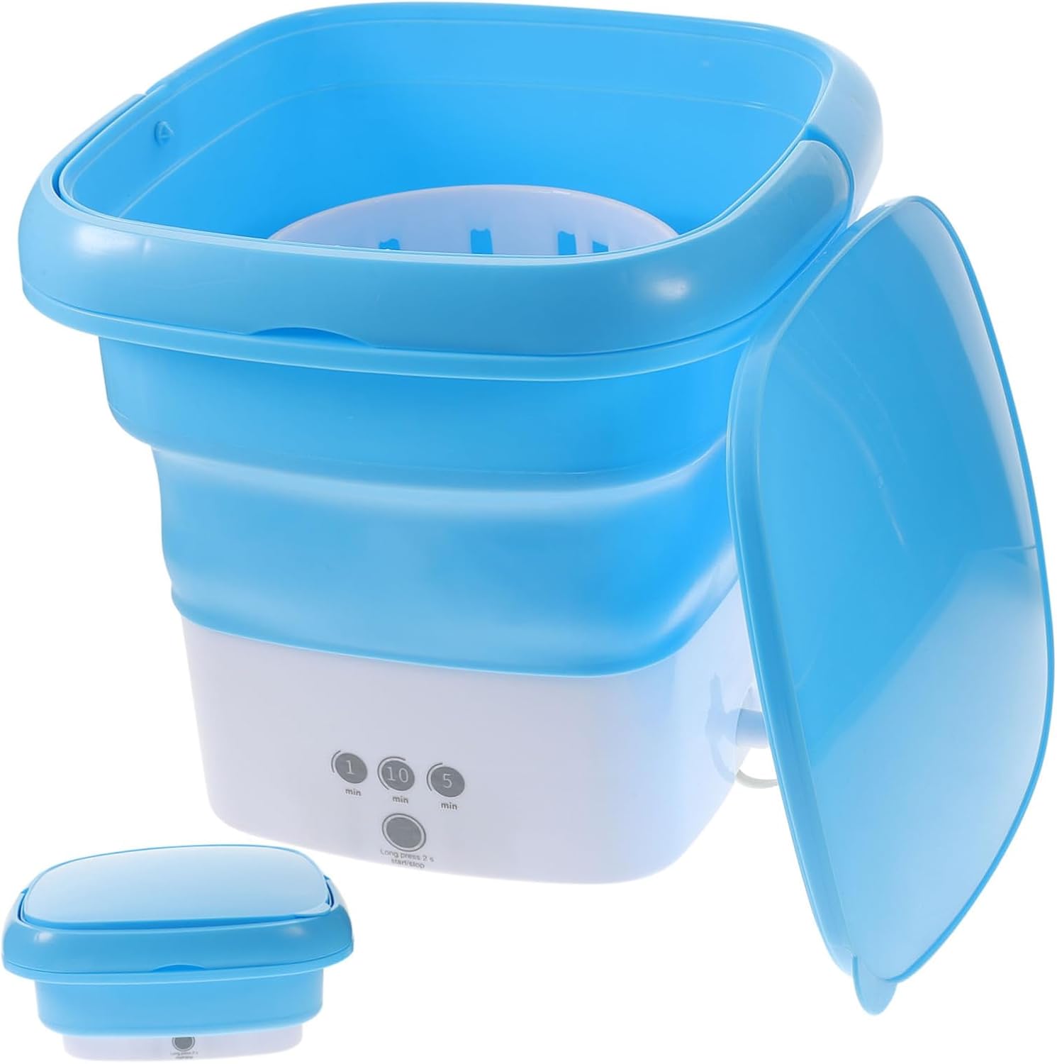 Mini Portable Washing Machine Collapsible Washer for Apartment Capacity Underwear Washer Timer Touch Screen Easy to Fold Store for Travel Camping