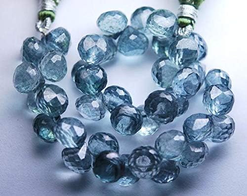 8 Inch Strands, Mystic Teel Green Quartz Micro Faceted Onion Shape Briolettes,8-9.5mm aprx Code-HIGH-55164