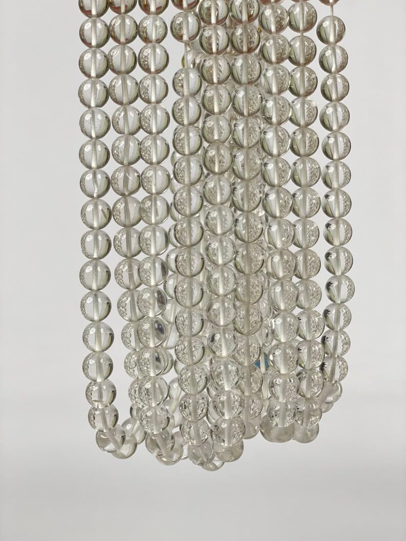 Natural Natural Crystal CLEAR Quartz rondella smooth Beads 7.5-8mm 13 inch long string jewelry making gemstone beads for necklace bracelet