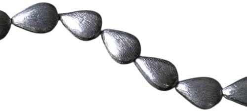 Designer 12 Brushed Silver Triangle Bead (24 Grams) 8 inch Strand 107236 for Jewelry Making