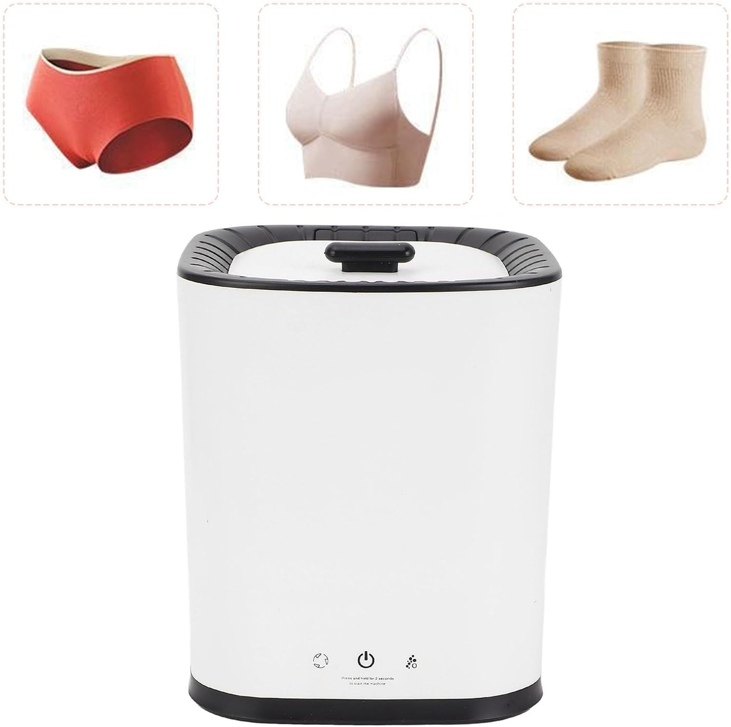 Mini Portable Washing Machine, Automatic Laundry Washer for Sock Underwear Baby Clothes, Compact Small Clothes Washer for Hotel Travel Apartment Camping RV Dormitories (us)