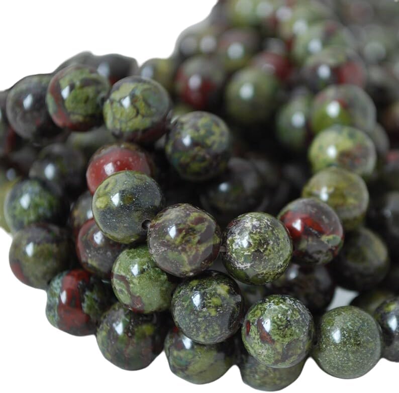 13 inch Strand of Natural gem Dragons, 10mm Round Smooth Beads for DIY Jewelry Making. | Beads_03647