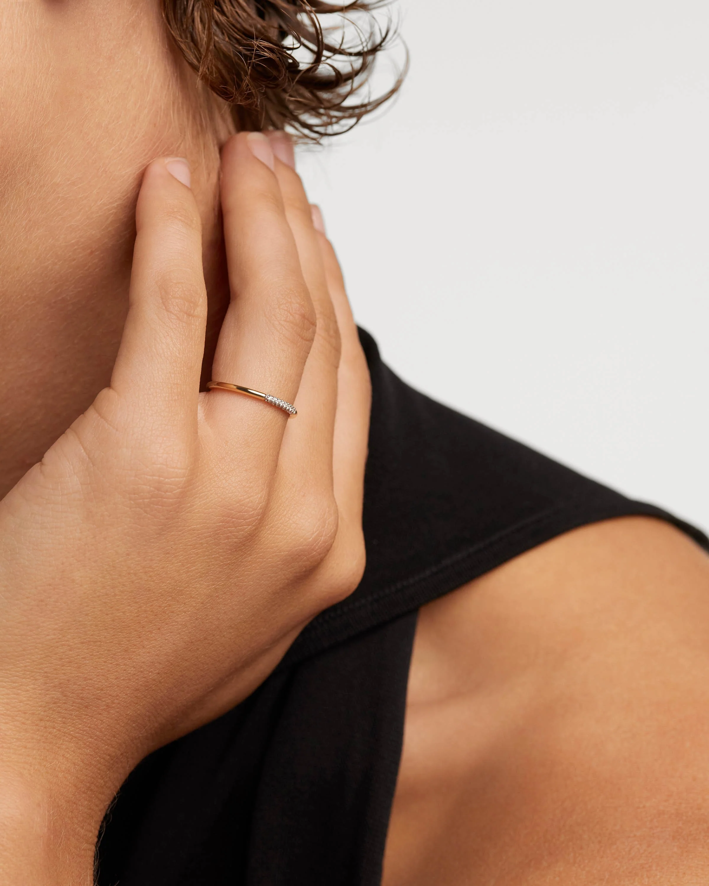 Diamonds and gold Nora ring