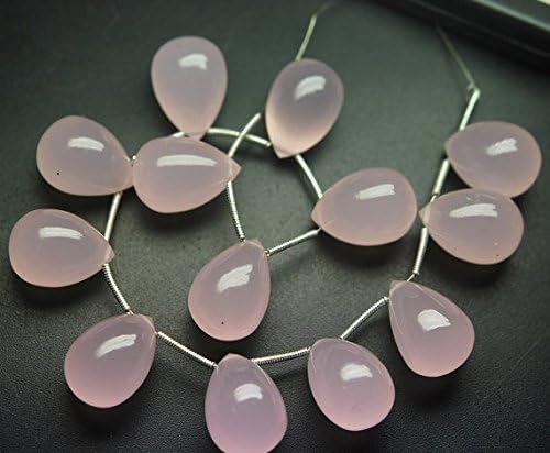 2 match pair,rose chalcedony faceted drops shape briolettes calibrated size 13x18mm