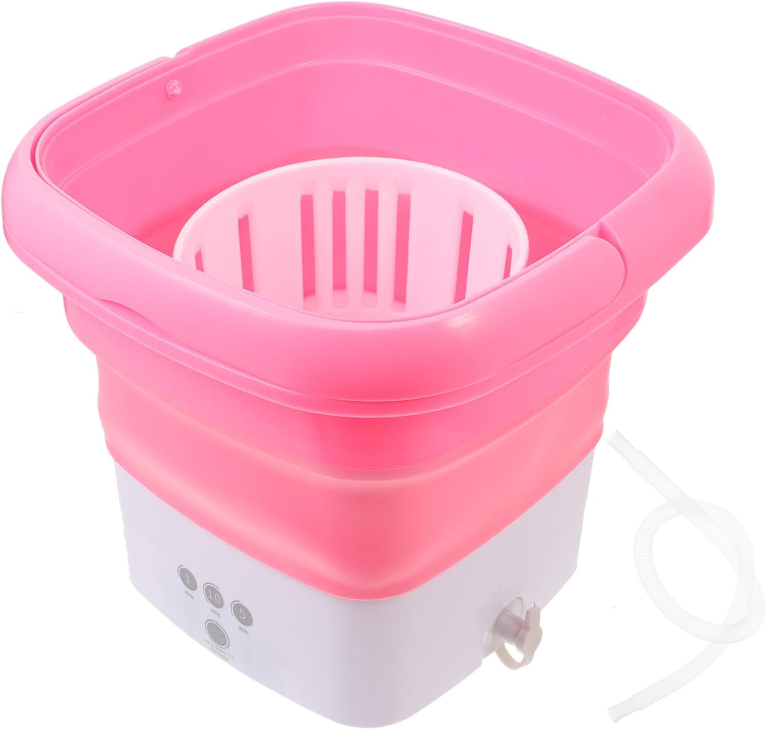 Happyyami Portable Foldable Mini Washing Machine with Timer Touchscreen Lightweight Compact Washer for Travel Camping Apartments Multifunctional Small Laundry Machine US Plug