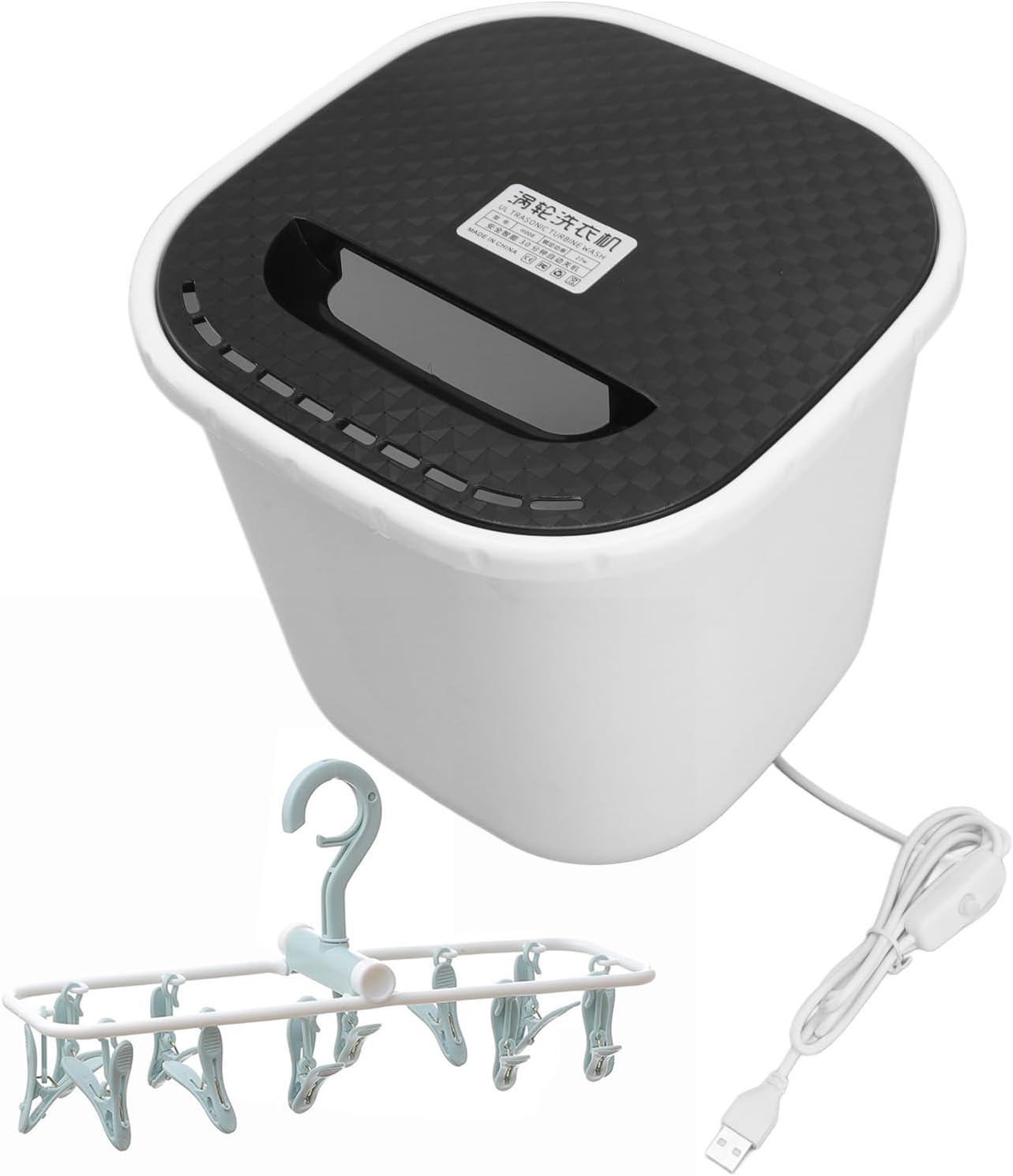 GLOGLOW Portable Mini Washer Small and Lightweight Laundry USB Powered Mini Compact Travel Washing Machine (Blue)