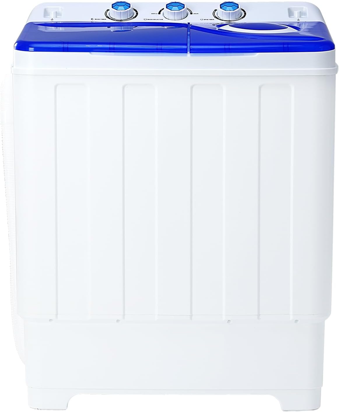 28lbs Portable Washing Machine with 18lbs Wash and 10lbs Spin, Twin Tub Washer Compact Machine with Drain Pump, Mini Portable Washer for Home, Camping, RVs, and Small Spaces, Blue