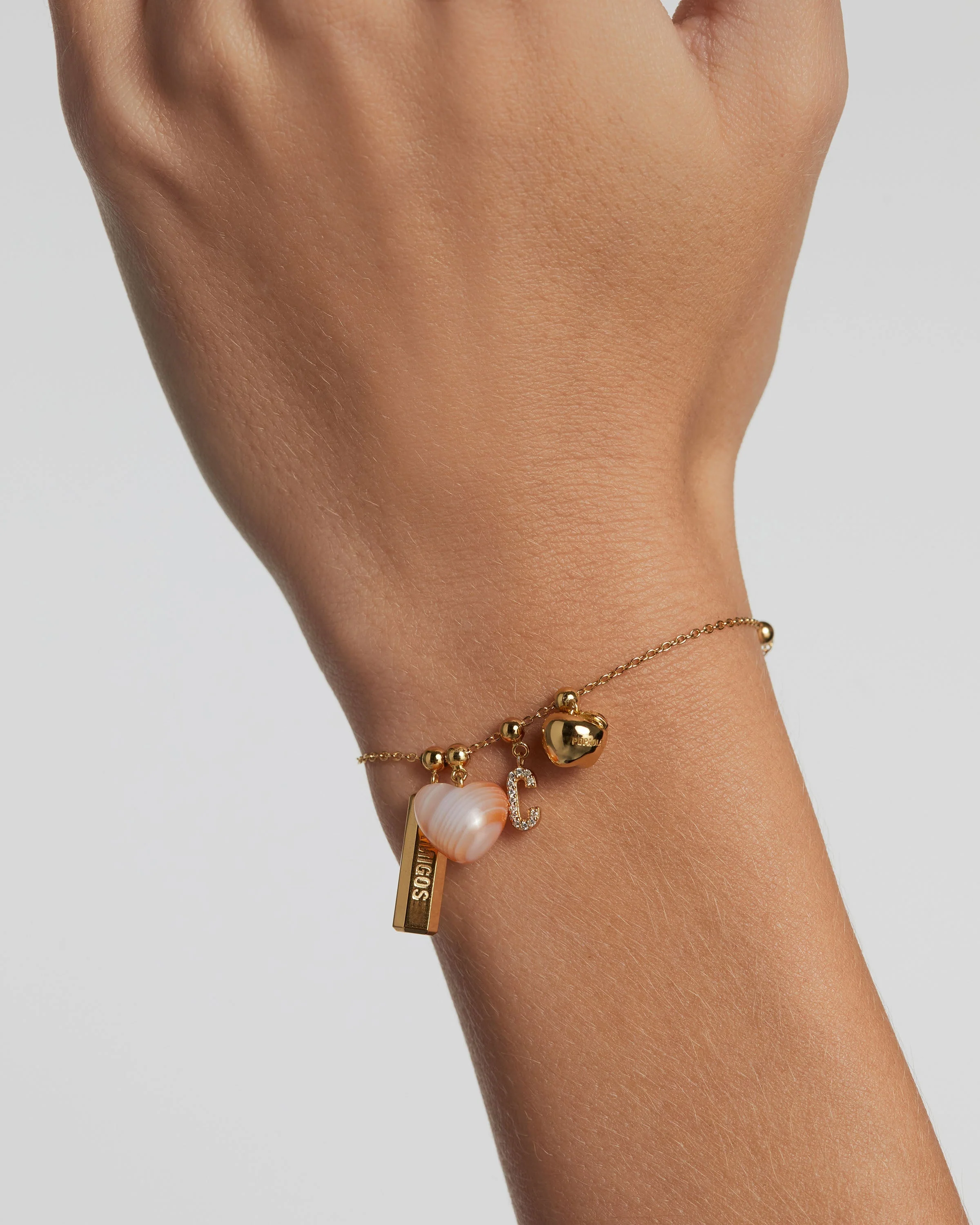 Orange Agate Heart Charm